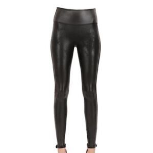 SPANX #2437 WOW Large Women Sexy Faux Leather Leggings Stretchy Skinny Pants